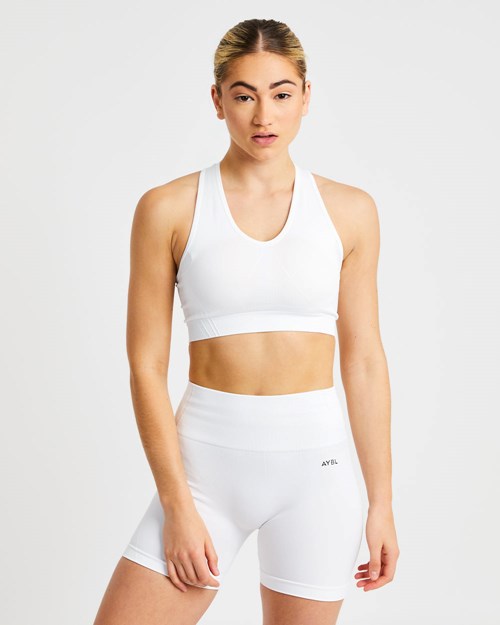 AYBL Balance V2 Seamless Sports Bra Weiß | 607-IVJFGH