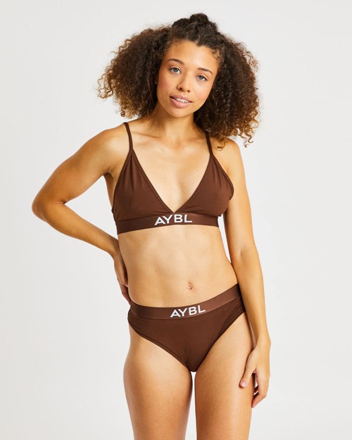 AYBL Baumwoll Bra Braun | 905-UTDIWJ