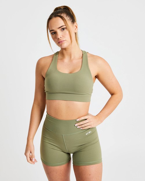 AYBL Core Sports Bra Olivgrün | 061-DUJEXF