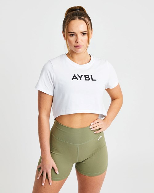 AYBL Crop T Shirt Weiß | 619-ZUFKRE