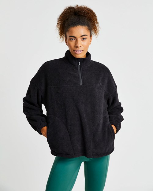 AYBL Effortless Oversized Fleece Schwarz | 386-EMOATV