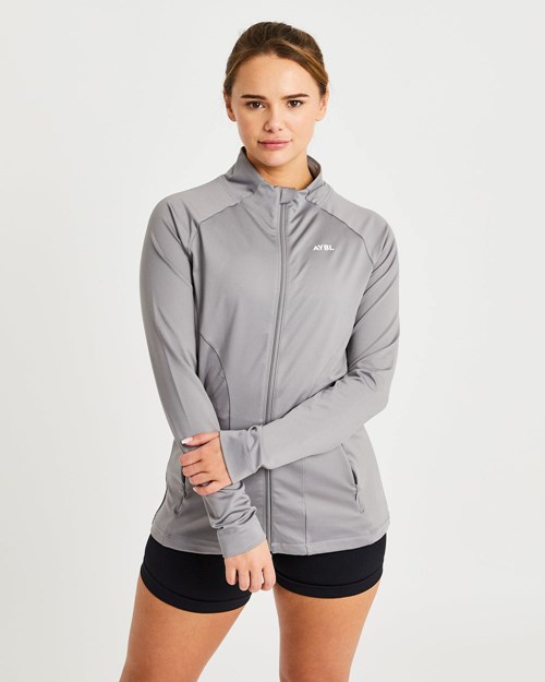 AYBL Effortless Zip Jacket Grau | 487-GDFNKZ