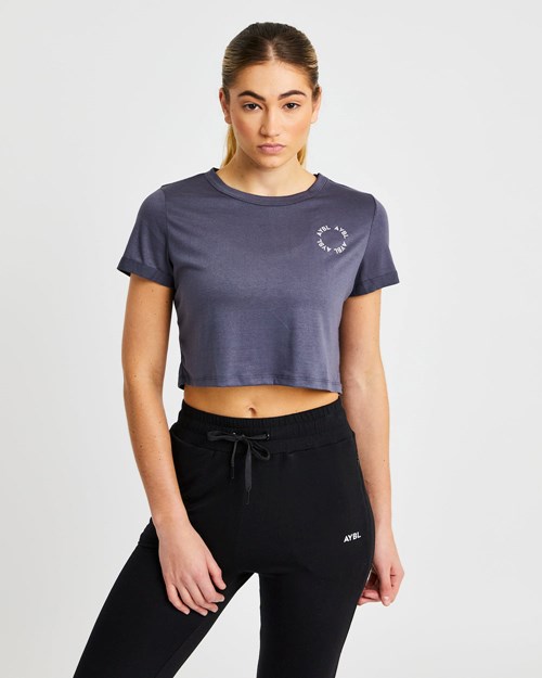 AYBL Element Crop Top Charcoal | 374-SUAXZF