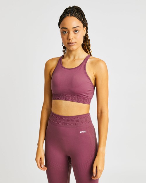 AYBL Elevate Seamless Sports Bra Rosa | 647-SYRTXA