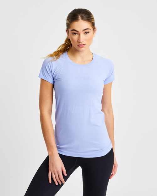 AYBL Embrace Seamless T Shirt Blau | 082-XMLHYV