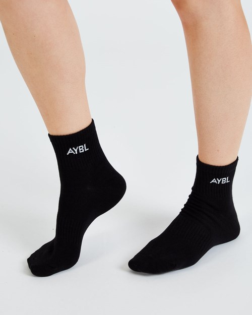 AYBL Everyday Ankle Socks (3 Pack) Schwarz | 680-CKYZOD