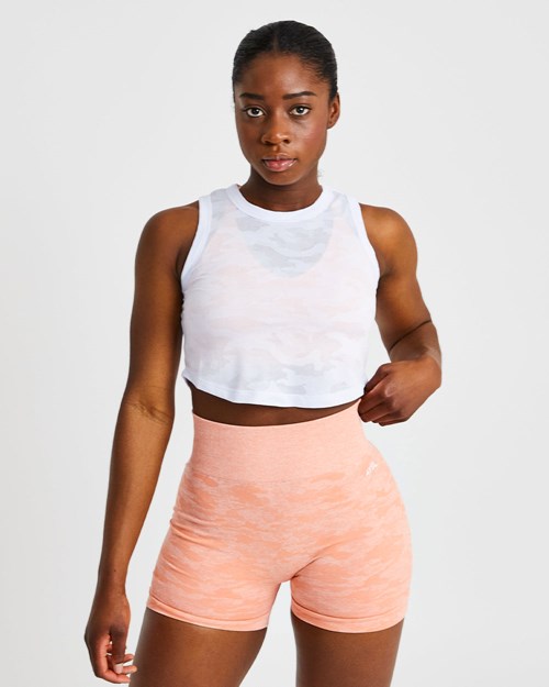 AYBL Evolve Camo Crop Vest Weiß | 489-VXELCO