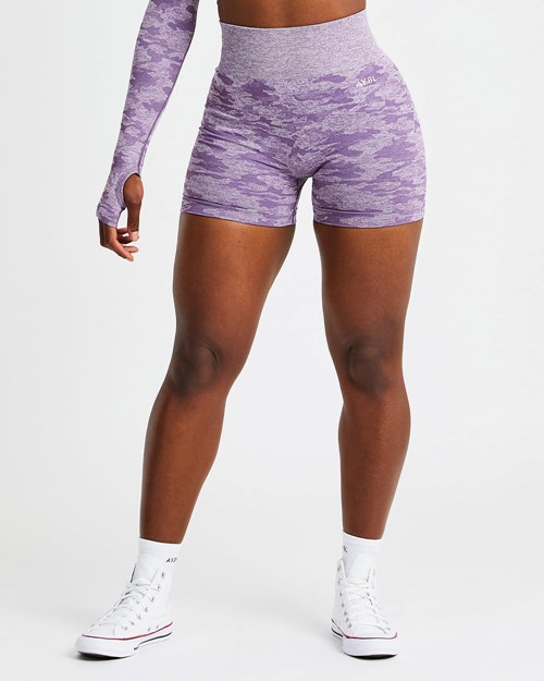 AYBL Evolve Camo Seamless Shorts Plum | 602-KWROGD