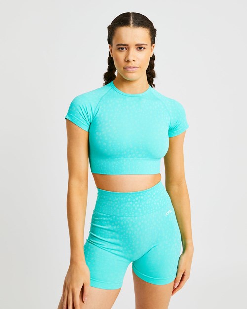 AYBL Evolve Speckle Seamless Crop Top Grün | 823-ULXWRB