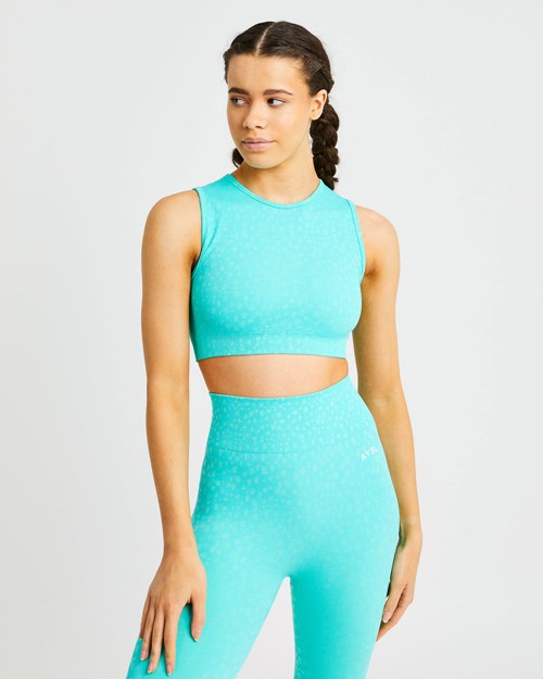 AYBL Evolve Speckle Seamless Crop Vest Grün | 905-FJTBMP