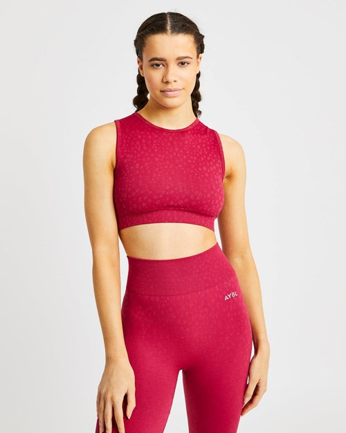 AYBL Evolve Speckle Seamless Crop Vest Raspberry | 978-EIGOAY