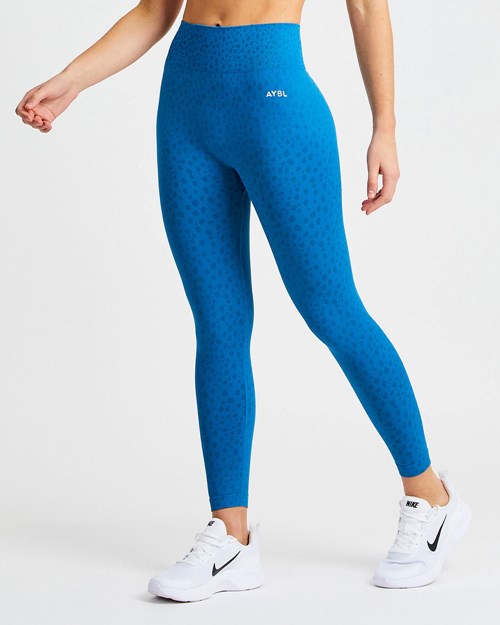 AYBL Evolve Speckle Seamless Leggings Blau | 842-YPBQUD