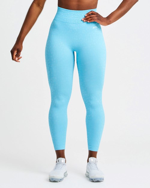 AYBL Evolve Speckle Seamless Leggings Hellblau | 604-TCQJYS