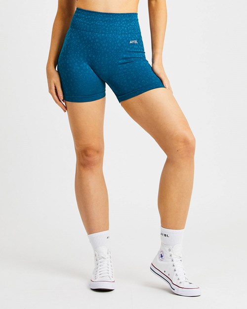 AYBL Evolve Speckle Seamless Shorts Teal | 630-XKOHPL