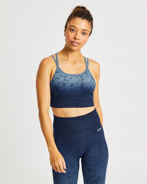 AYBL Flare Seamless Sports Bra Blau | 730-QIZDOT