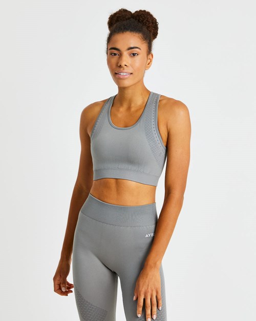 AYBL Ignite Seamless Sports Bra Grau | 362-UZLRIV