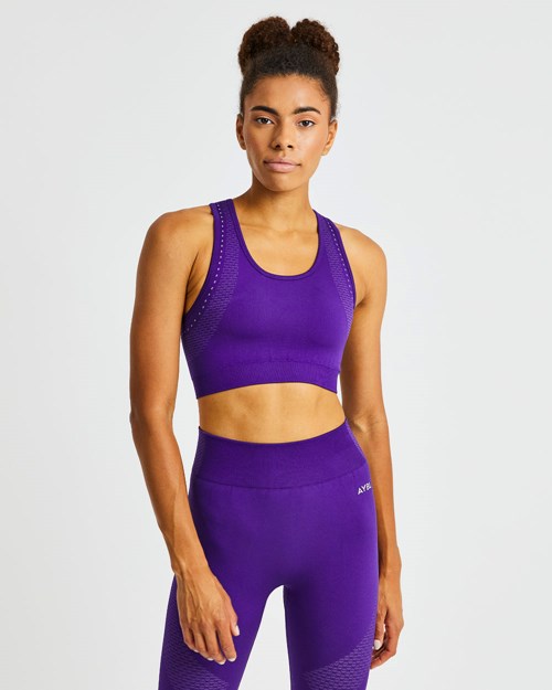 AYBL Ignite Seamless Sports Bra Lila | 327-PXAEHN