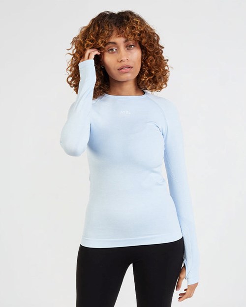 AYBL Motion Seamless Long Sleeve Top Blau | 189-RKUGAL