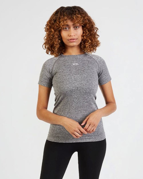 AYBL Motion Seamless T Shirt Grau | 473-EJSRNU