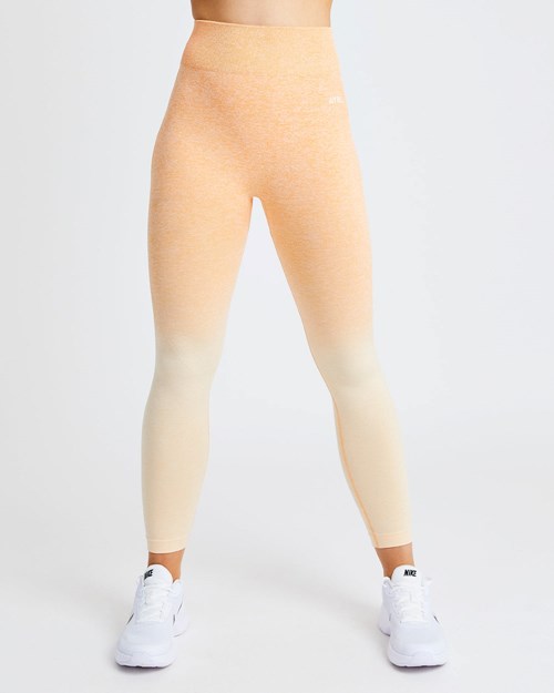 AYBL Pulse Ombré Seamless Leggings Orange | 102-BSVMFP