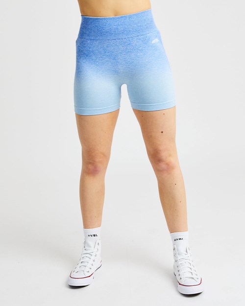 AYBL Pulse Ombré Seamless Shorts Blau | 524-RTBOLH