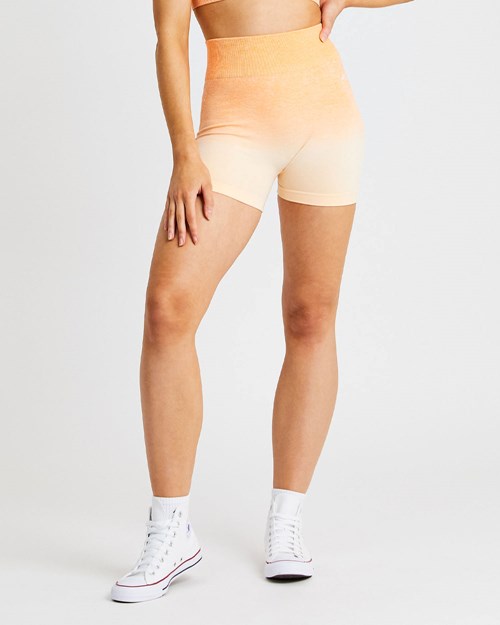 AYBL Pulse Ombré Seamless Shorts Orange | 165-OPJZMQ