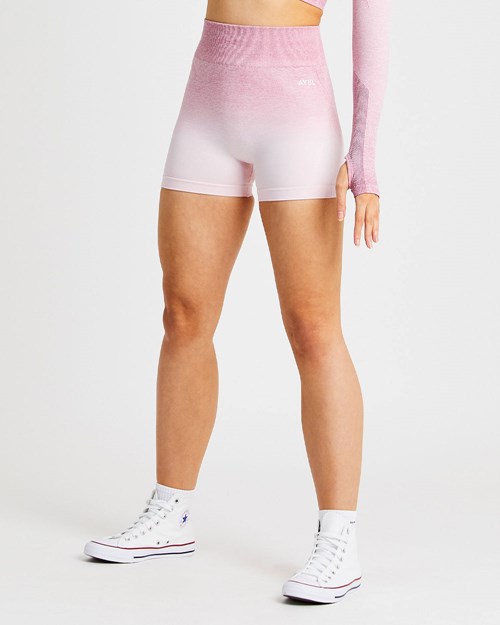 AYBL Pulse Ombré Seamless Shorts Rosa | 597-QZNCIM