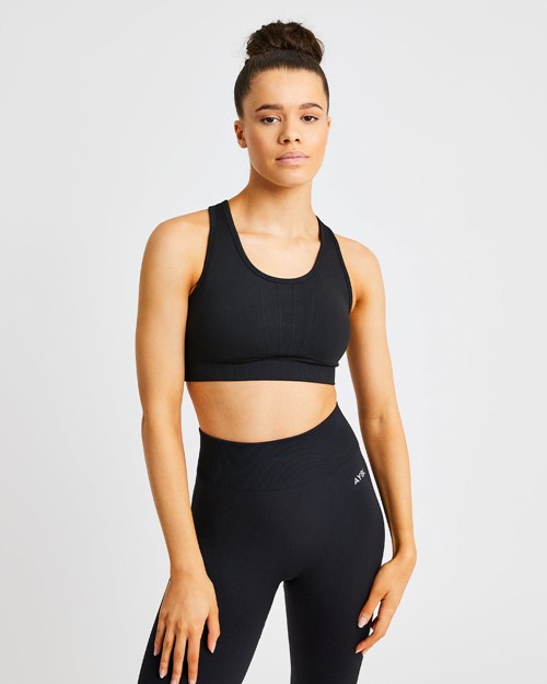 AYBL Pulse Seamless Sports Bra Schwarz | 285-HTADXQ