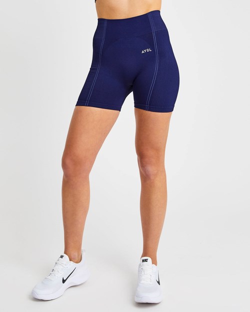 AYBL Reflex Seamless Shorts Königsblau Blau | 849-XAFGIY