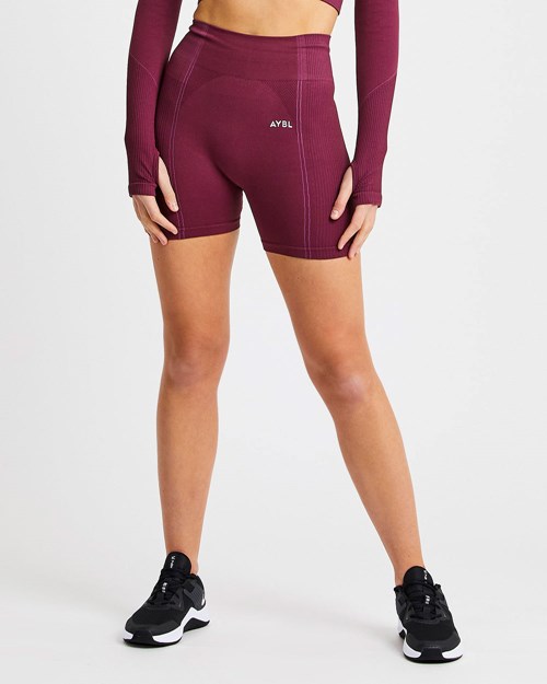 AYBL Reflex Seamless Shorts Plum | 497-DNVZXW