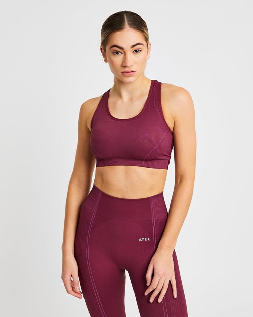 AYBL Reflex Seamless Sports Bra Plum | 704-JMQXCR