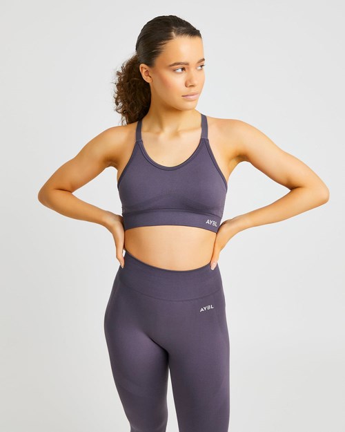 AYBL Reform Seamless Sports Bra Charcoal | 938-EOKQBI