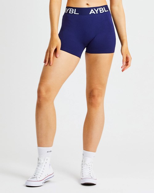 AYBL Staple Seamless Low Rise Shorts Navy | 729-IYSUGW