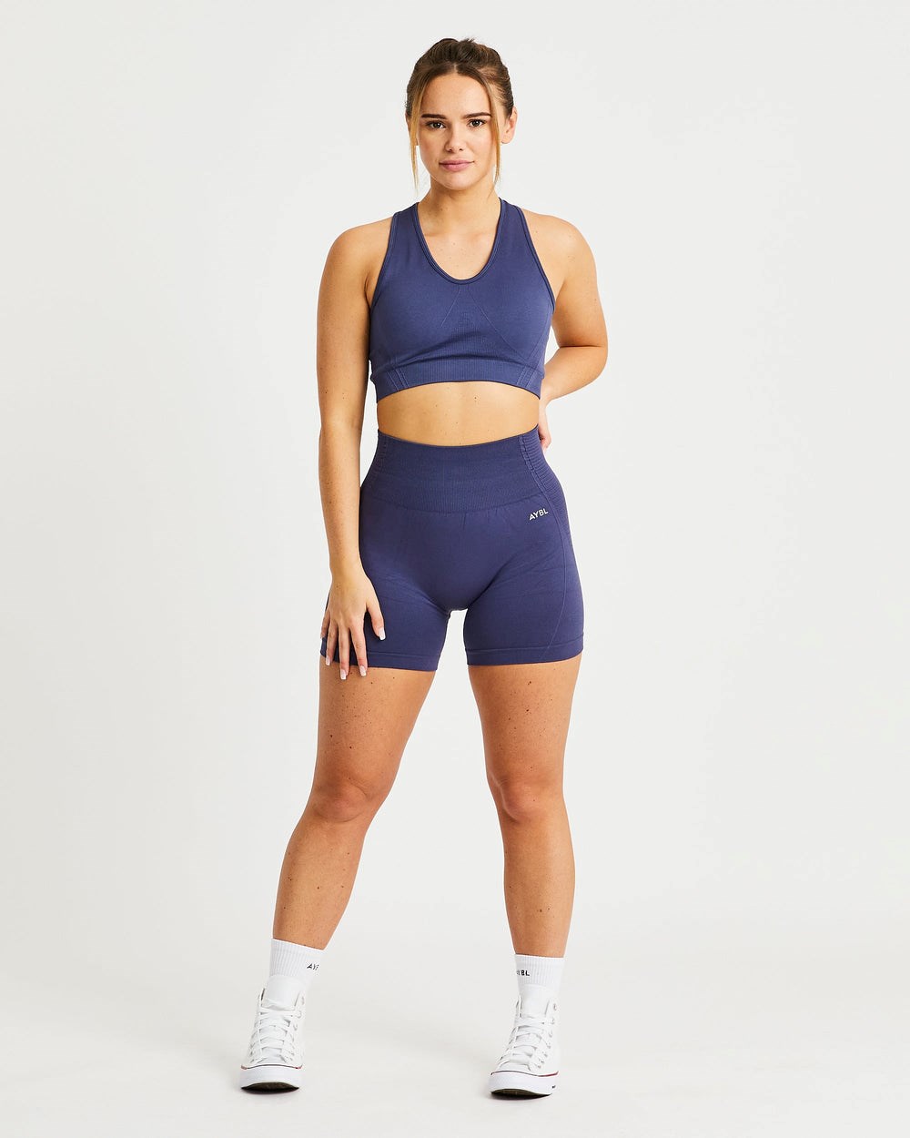 AYBL Balance V2 Seamless Shorts Navy Blau | 836-YVIKWM