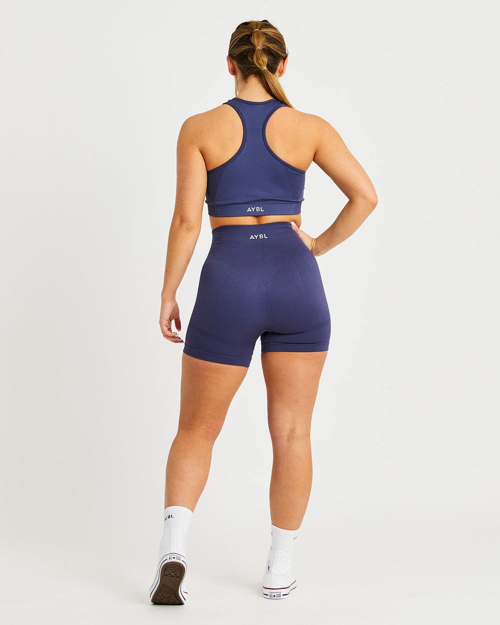 AYBL Balance V2 Seamless Shorts Navy Blau | 836-YVIKWM