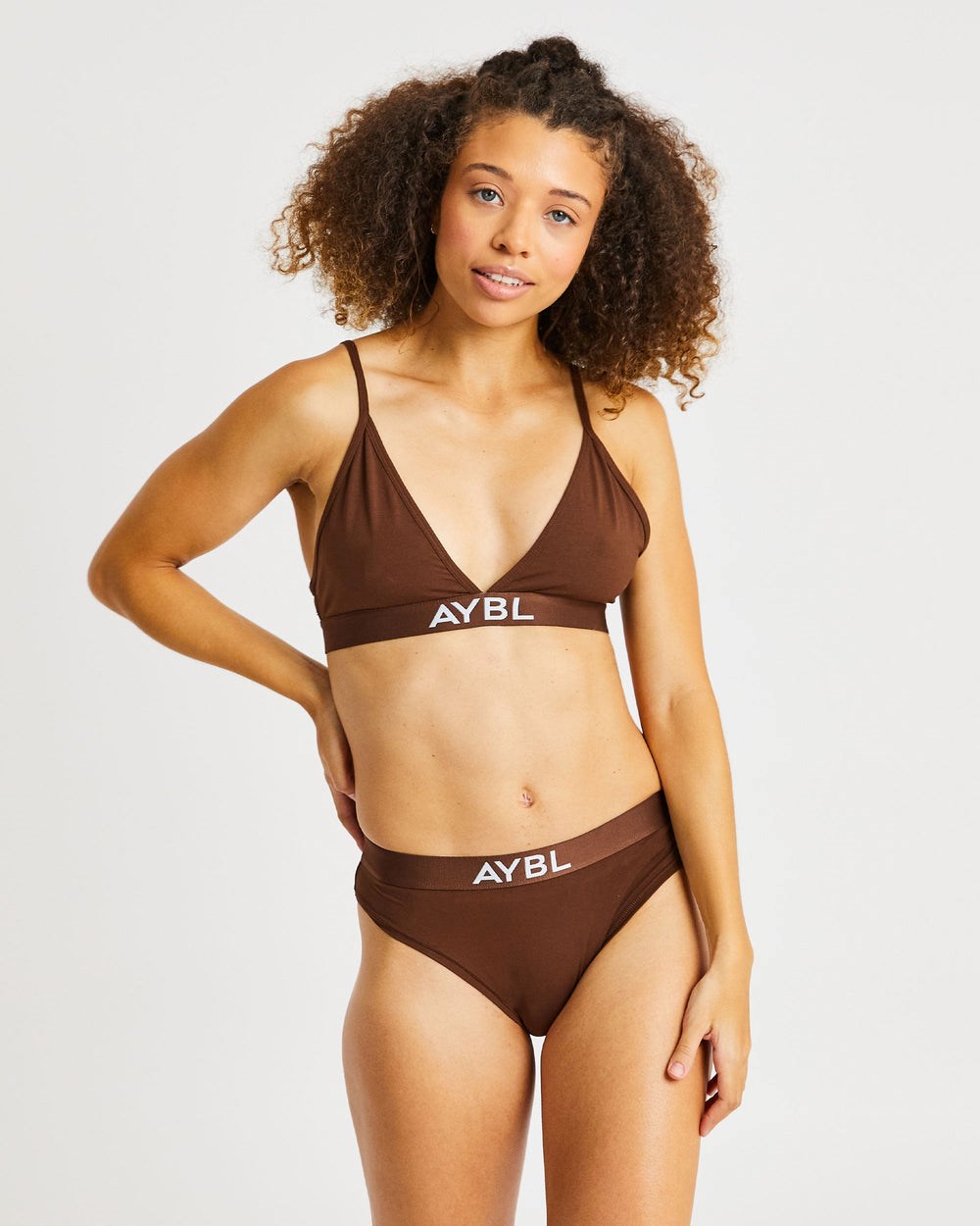 AYBL Baumwoll Bra Braun | 905-UTDIWJ