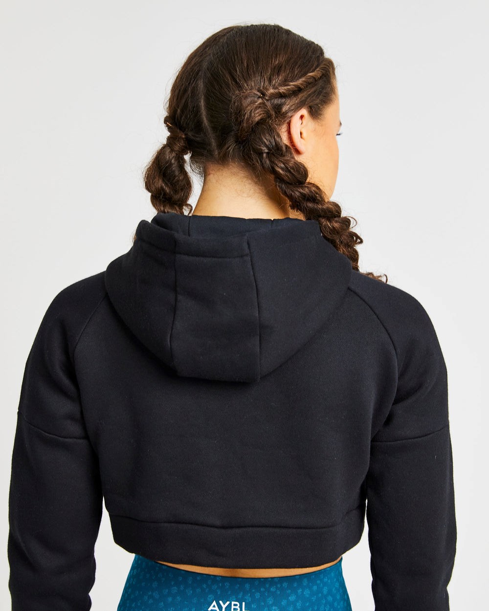 AYBL Beyond Crop Zip Hoodie Schwarz | 907-ITXJMD