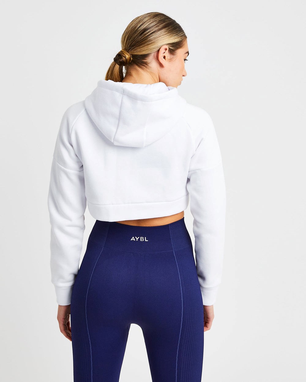 AYBL Beyond Crop Zip Hoodie Weiß | 087-UALYNS