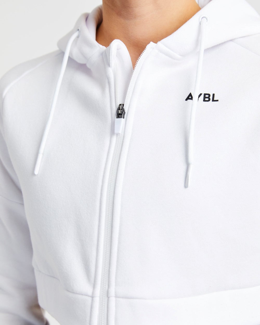 AYBL Beyond Crop Zip Hoodie Weiß | 087-UALYNS