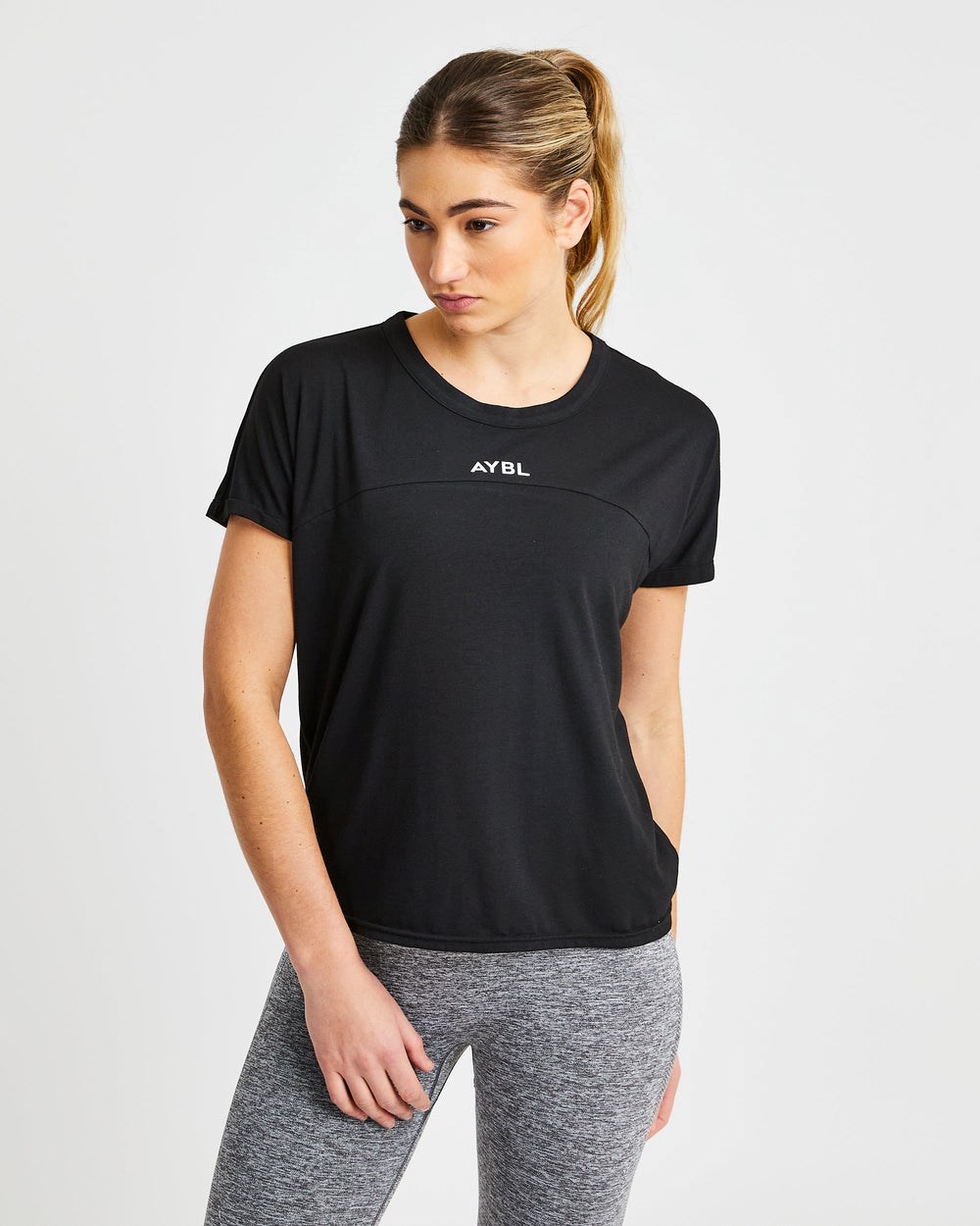 AYBL Boxy T Shirt Schwarz | 378-NZFRHC