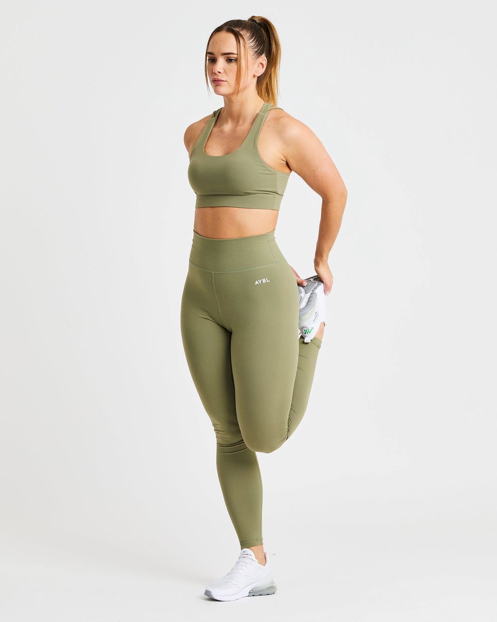 AYBL Core Leggings Olivgrün | 398-EMJGFP