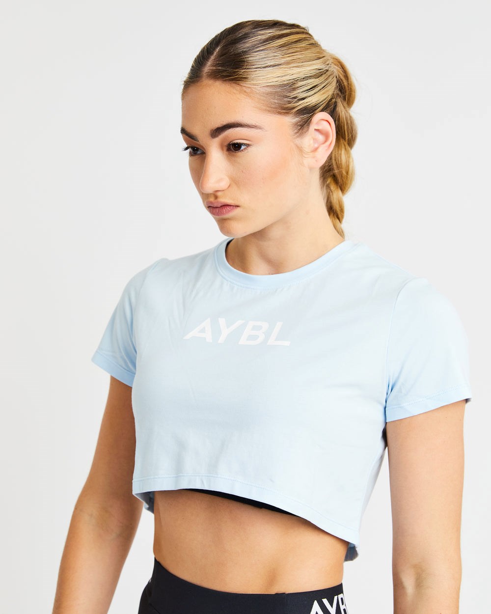 AYBL Crop T Shirt Blau | 981-ZTHWGF