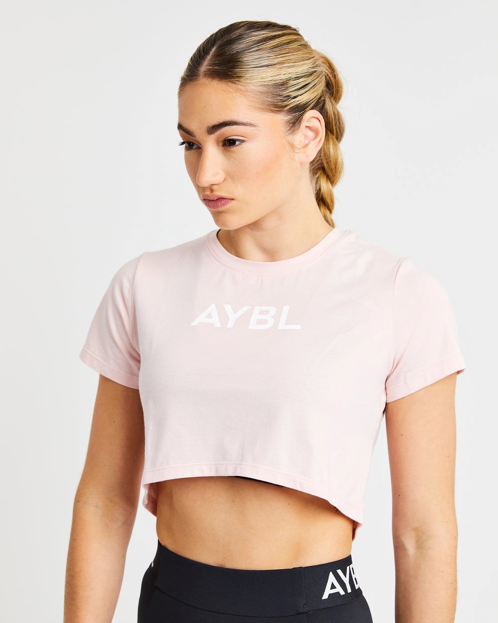 AYBL Crop T Shirt Rosa | 410-DVGEFO