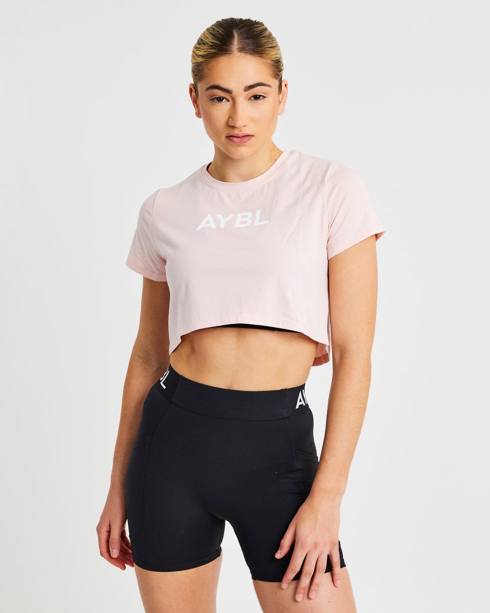 AYBL Crop T Shirt Rosa | 410-DVGEFO