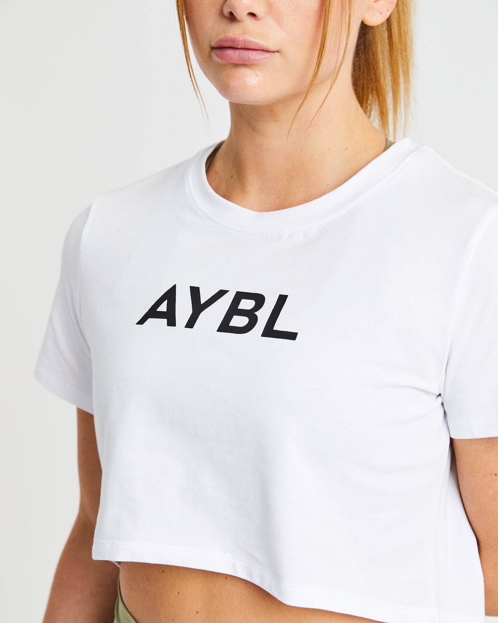 AYBL Crop T Shirt Weiß | 039-JDNBRG