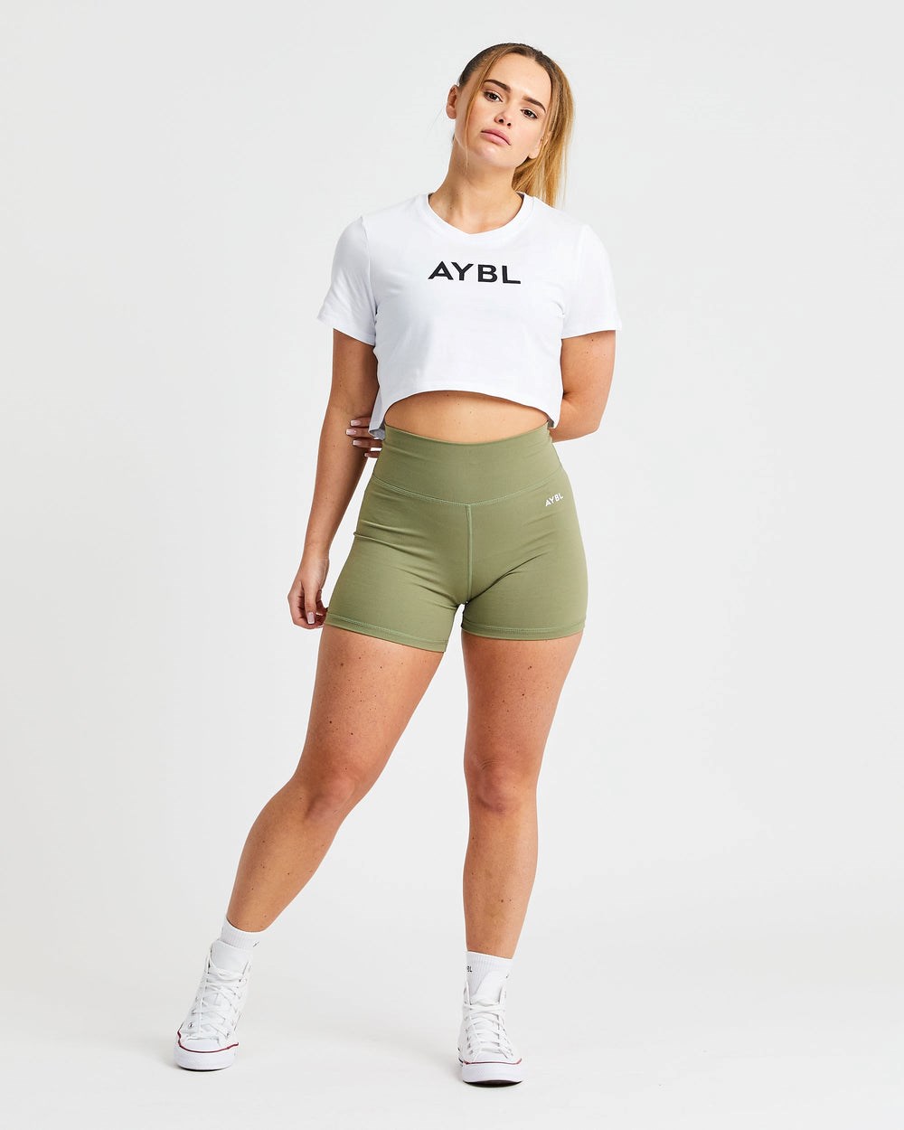 AYBL Crop T Shirt Weiß | 619-ZUFKRE