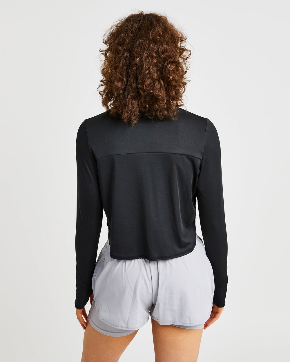 AYBL Define Long Sleeve Crop T Schwarz | 489-BWPOJV