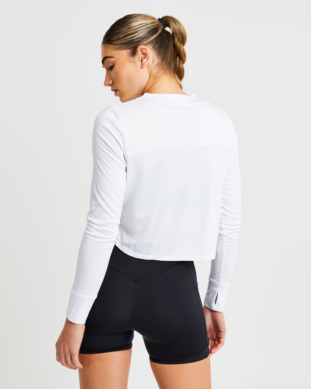 AYBL Define Long Sleeve Crop T Weiß | 405-SMRUFL