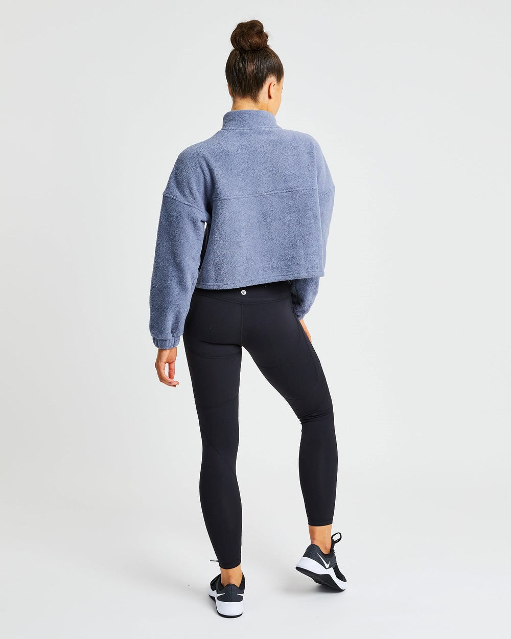 AYBL Effortless Oversized Cropped Fleece Blau | 469-ZRENFK