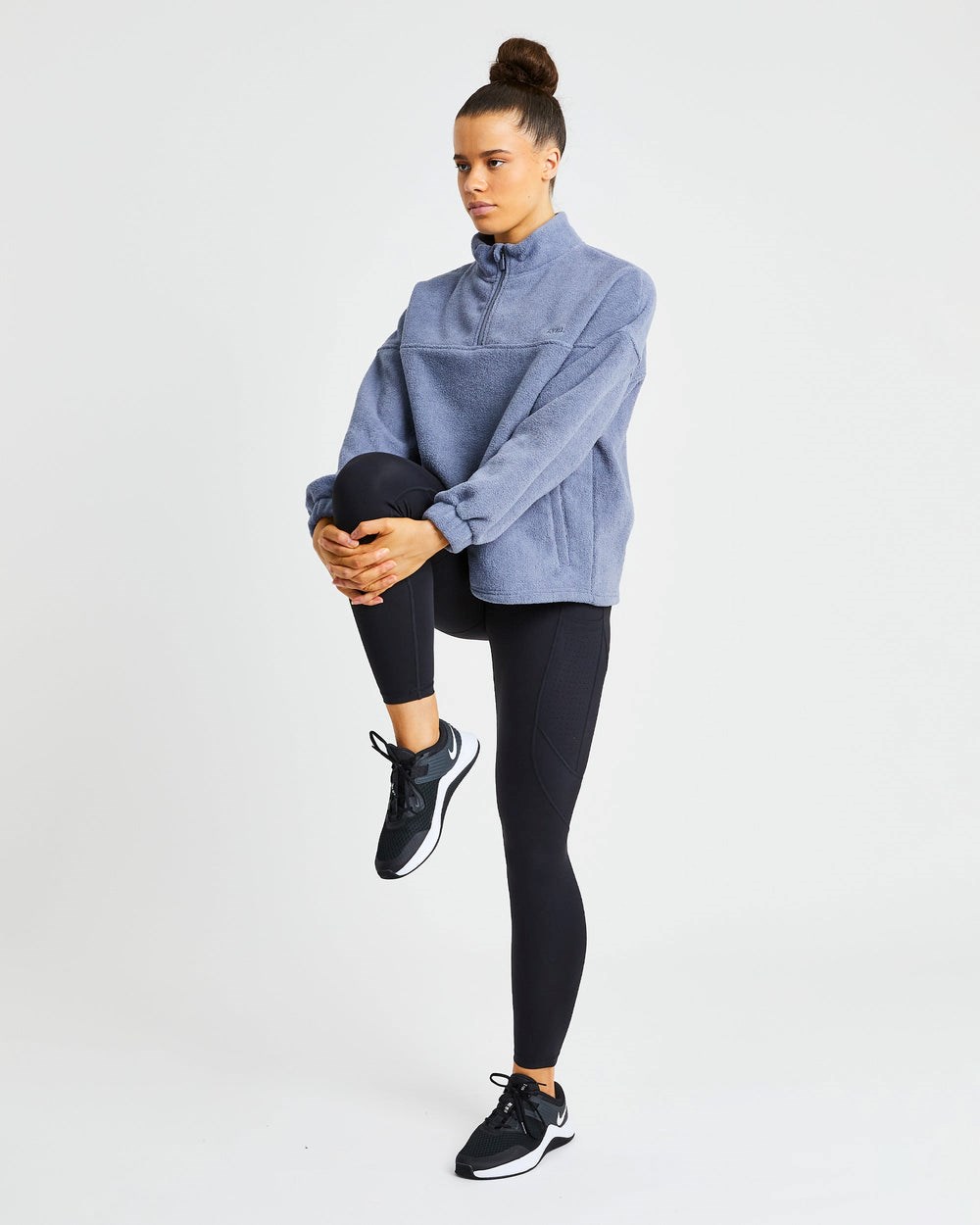 AYBL Effortless Oversized Fleece Blau | 630-GUVFBE